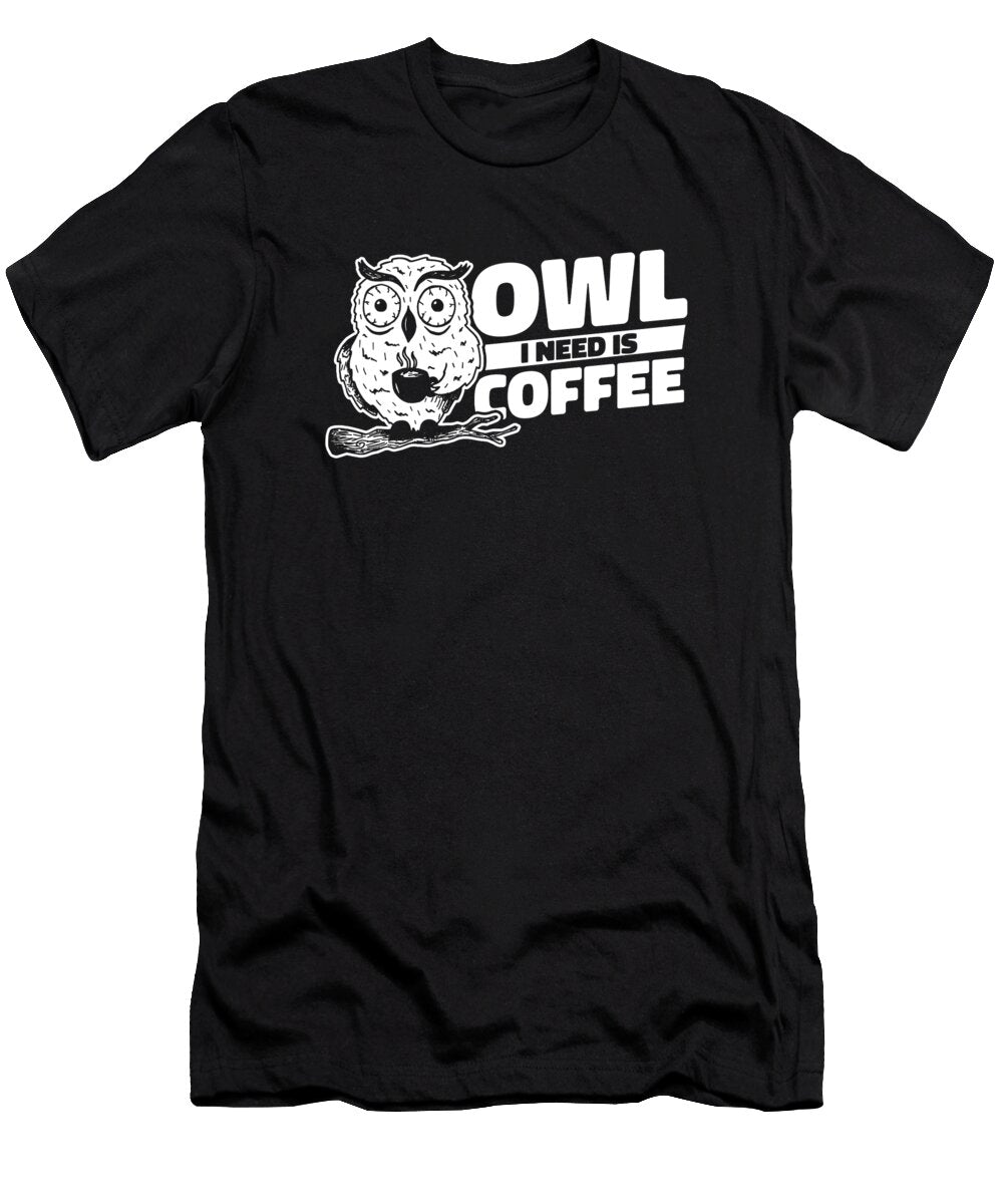 Coffee Barista Cafe Roaster Roasting Coffee Owl Crazy Squirrel T-Shirt