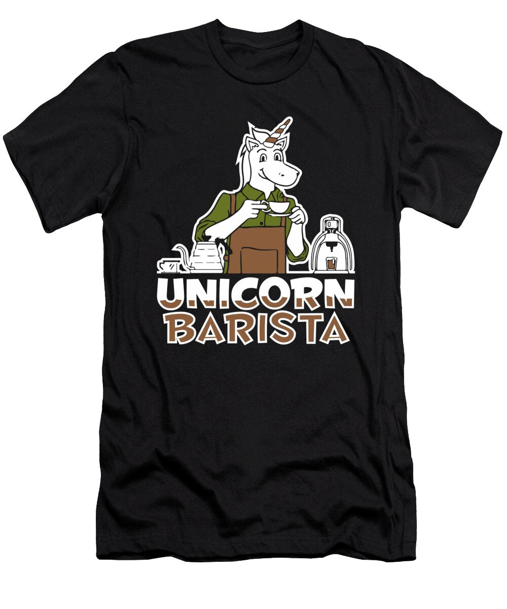Coffee Barista Roaster Cafe Roasting Coffee Unicorn Crazy Squirrel T-Shirt