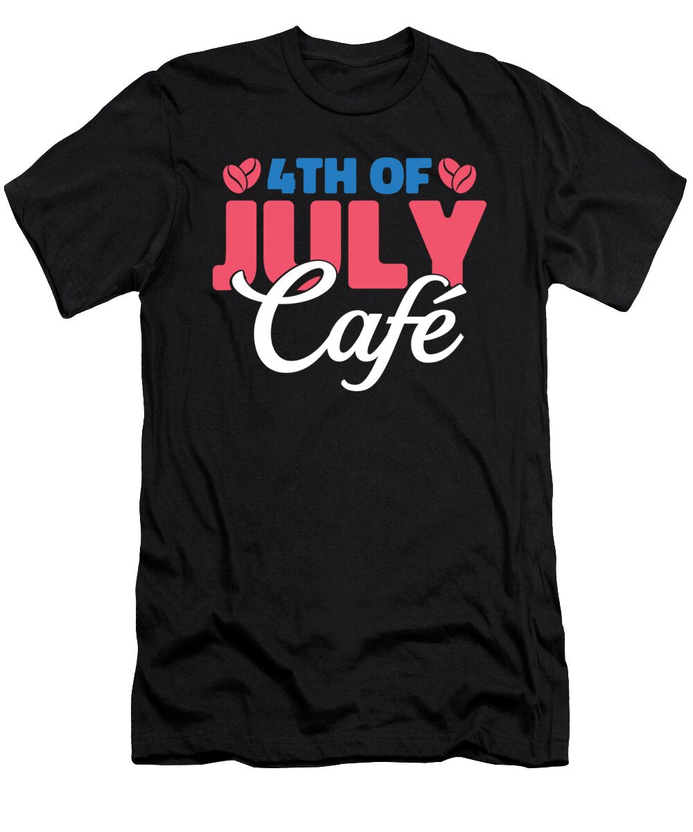 Coffee Barista Roasting Cafe Roaster Coffee 4th of July Crazy Squirrel T-Shirt