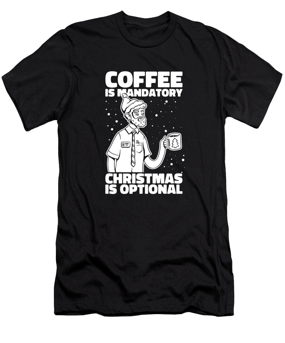 Coffee Barista Roasting Cafe Roaster Coffee Christmas Crazy Squirrel T-Shirt