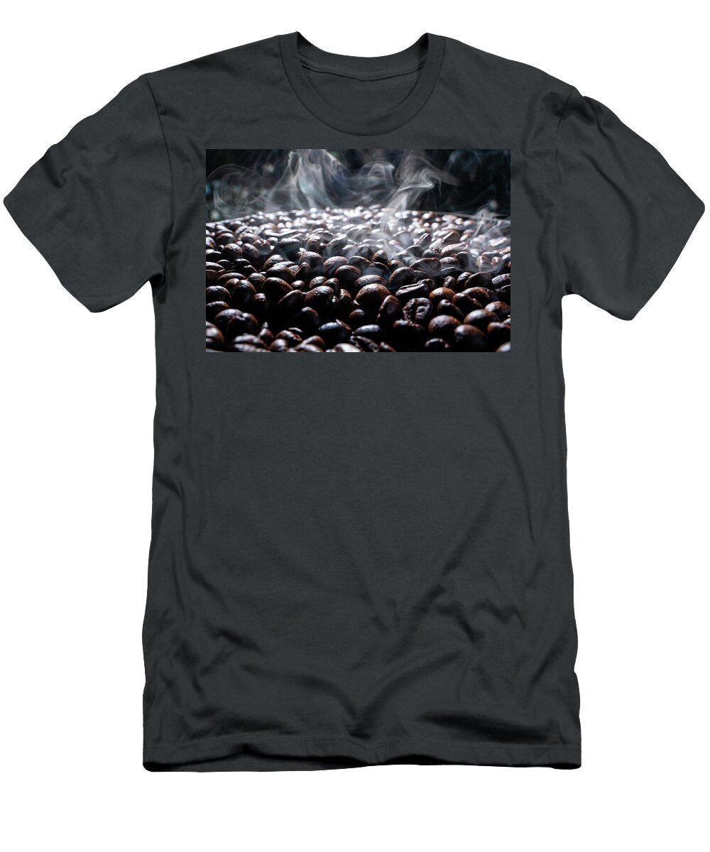 Coffee Beans Roasting with Smoke Coffee T-Shirt