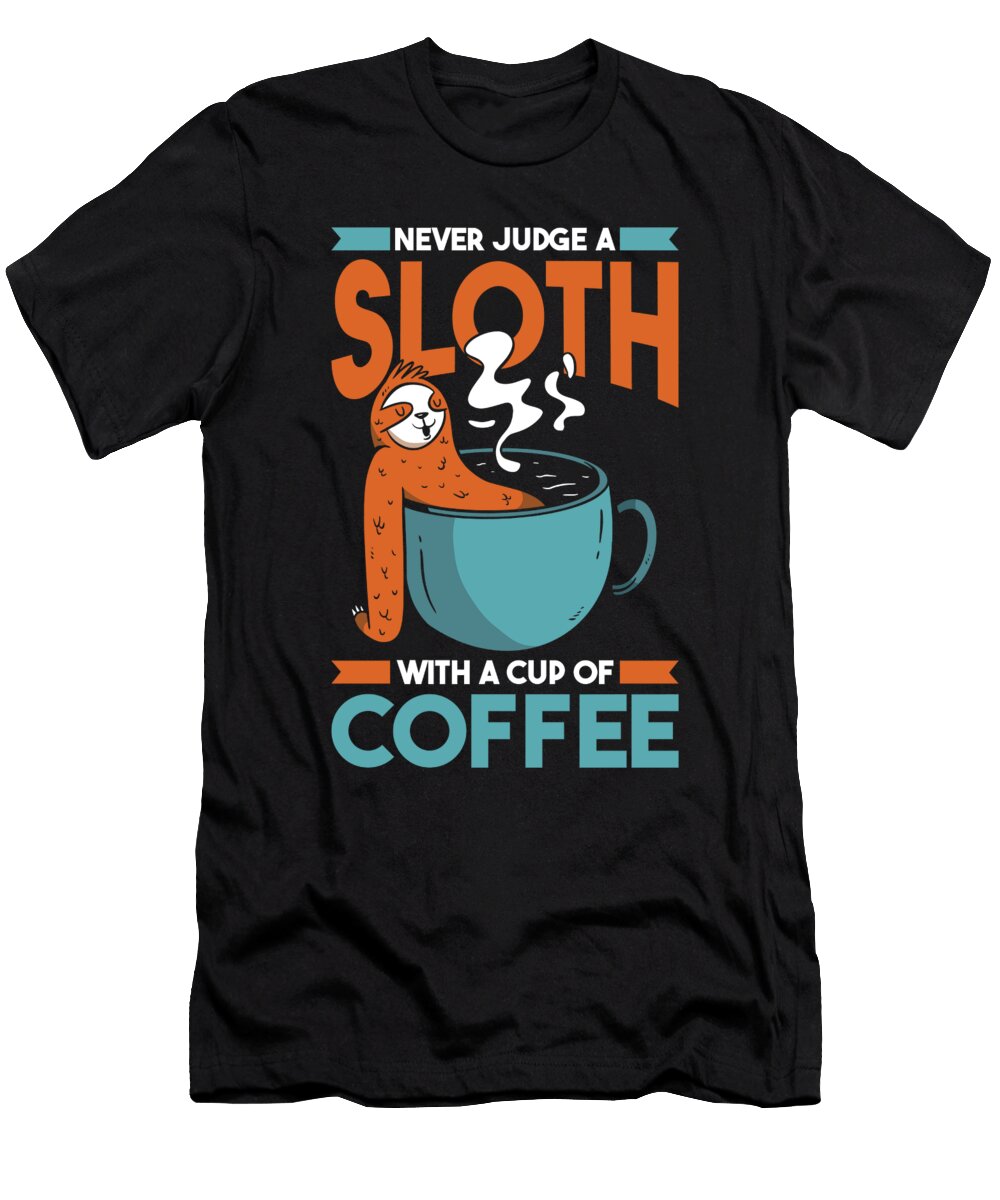 Coffee Cafe Barista Roasting Roaster Coffee Sloth Crazy Squirrel T-Shirt
