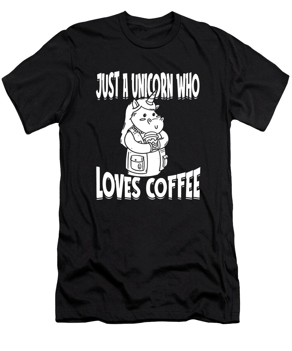 Coffee Cafe Barista Roasting Roaster Coffee Unicorn Crazy Squirrel T-Shirt