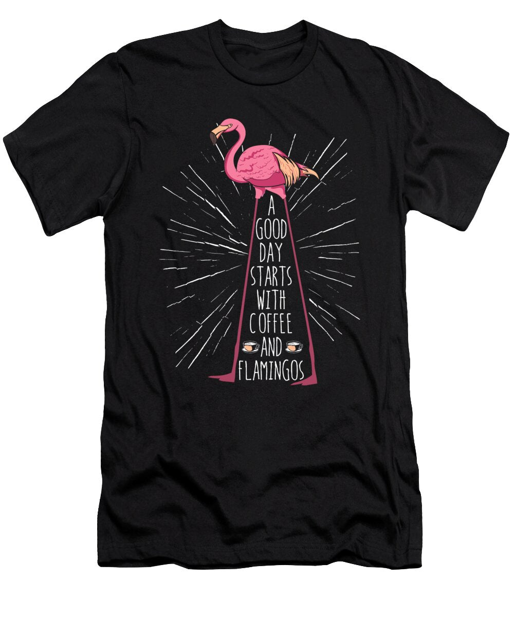 Coffee Caffeine Barista Cafe Roaster Coffee Flamingo Crazy Squirrel T-Shirt