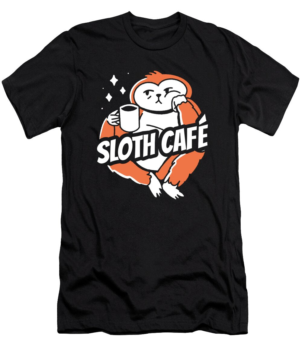 Coffee Caffeine Barista Roaster Roasting Cafe Coffee Sloth Crazy Squirrel T-Shirt