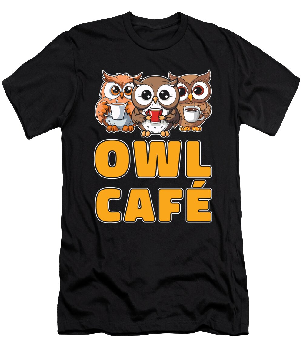 Coffee Caffeine Cafe Barista Roaster Roasting Coffee Owl Crazy Squirrel T-Shirt
