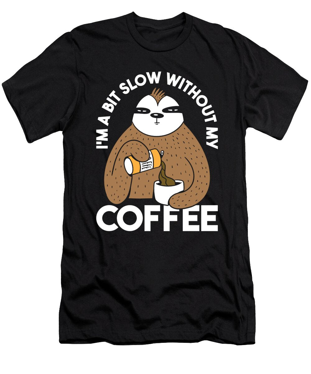 Coffee Caffeine Cafe Roaster Roasting Barista Coffee Sloth Crazy Squirrel T-Shirt