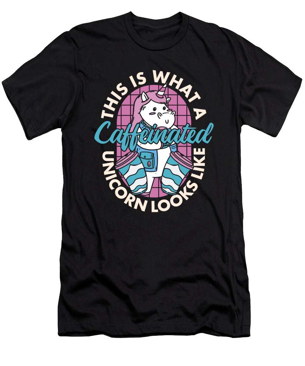 Coffee Caffeine Cafe Roasting Roaster Coffee Unicorn Crazy Squirrel T-Shirt