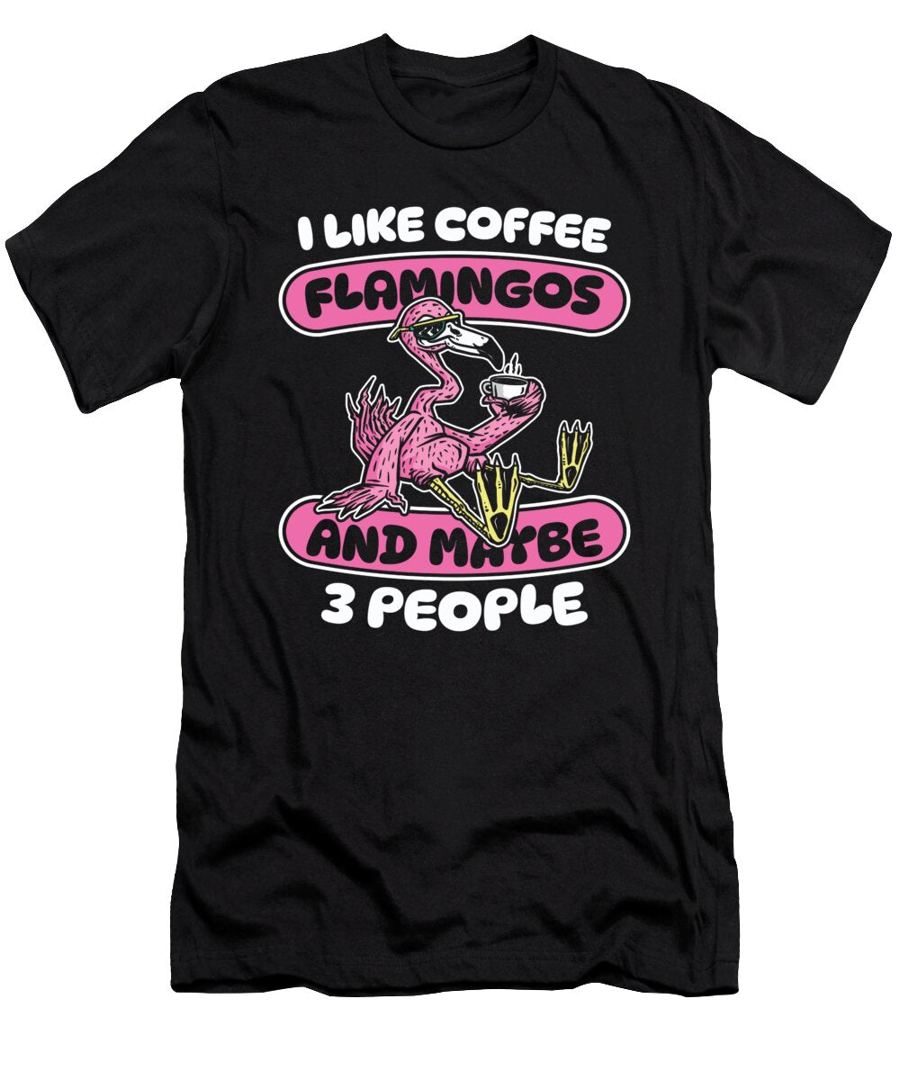 Coffee Caffeine Roaster Barista Cafe Coffee Flamingo Crazy Squirrel T-Shirt