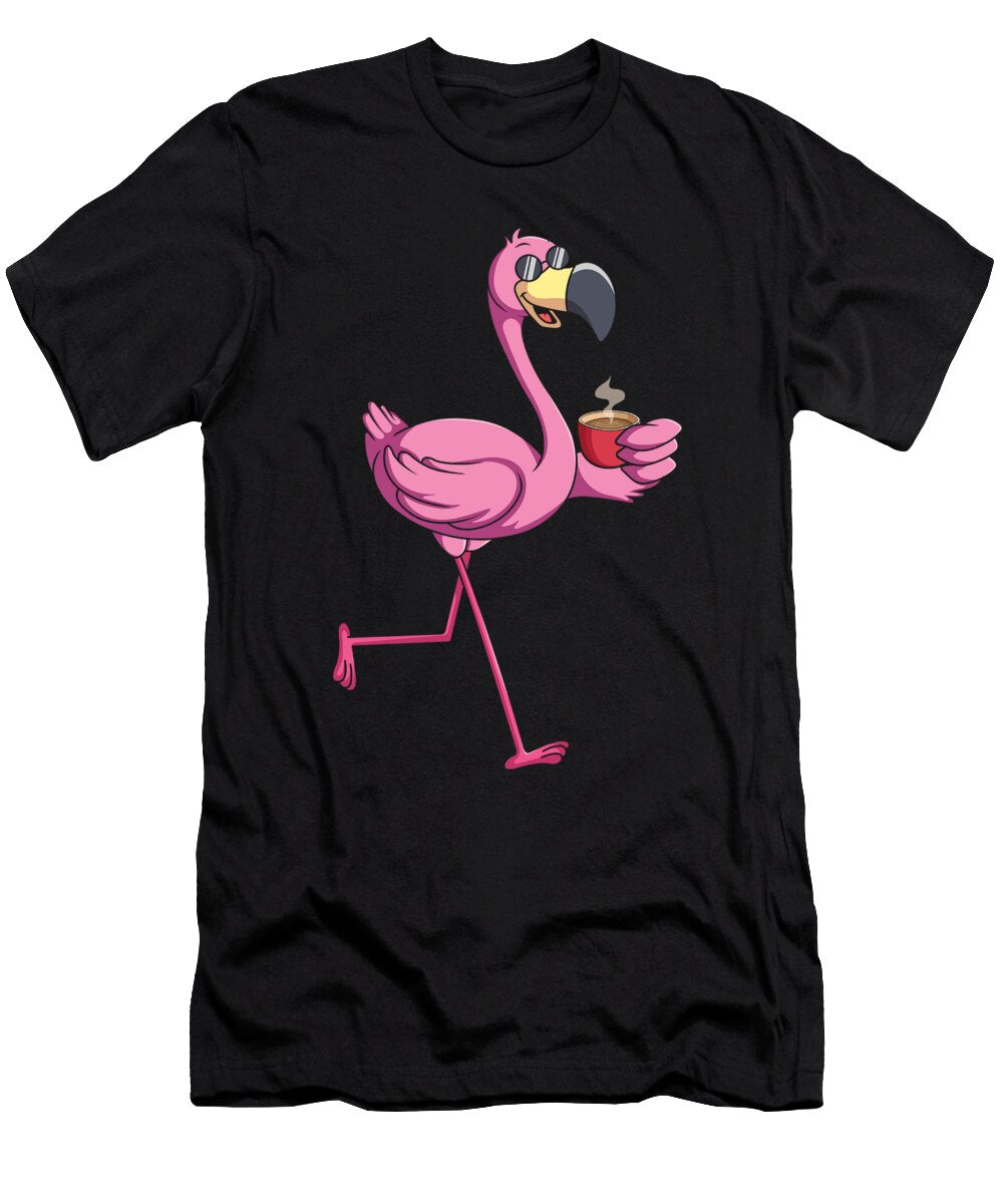 Coffee Caffeine Roaster Barista Roasting Coffee Flamingo Crazy Squirrel T-Shirt
