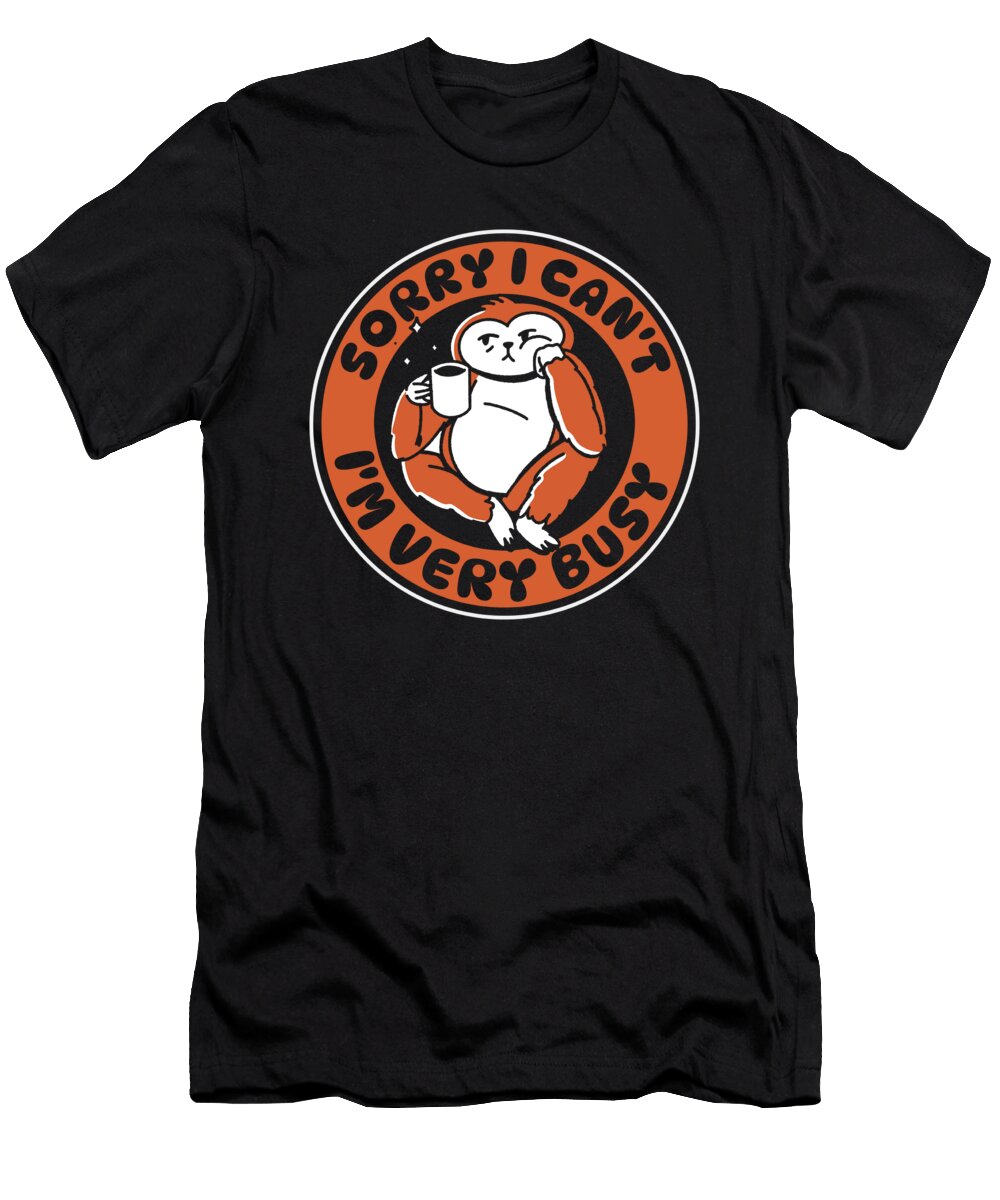 Coffee Caffeine Roaster Cafe Barista Roasting Coffee Sloth Crazy Squirrel T-Shirt