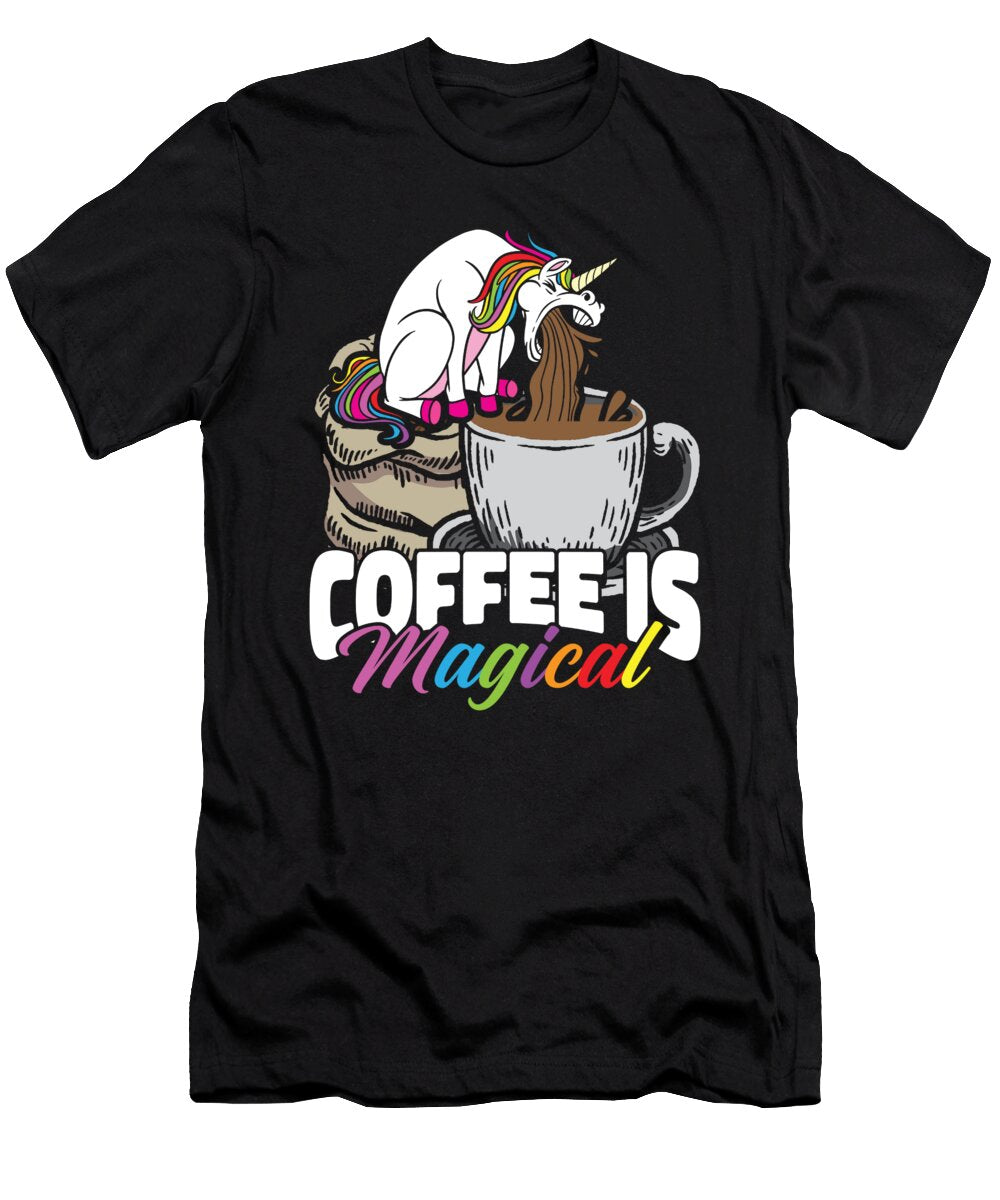 Coffee Caffeine Roaster Roasting Barista Coffee Unicorn Crazy Squirrel T-Shirt