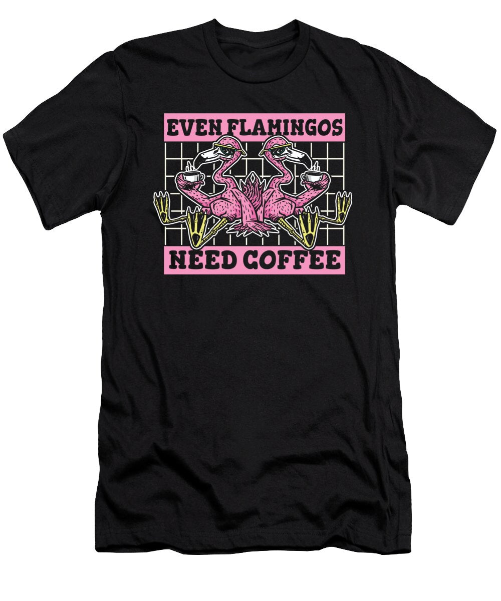 Coffee Caffeine Roaster Roasting Cafe Coffee Flamingo Crazy Squirrel T-Shirt