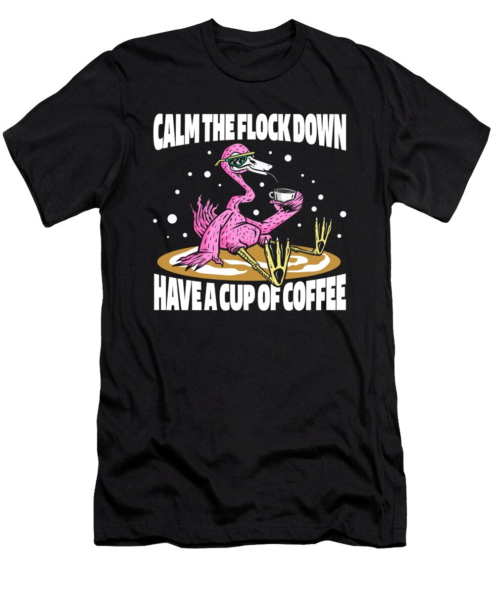 Coffee Caffeine Roasting Barista Roaster Coffee Flamingo Crazy Squirrel T-Shirt