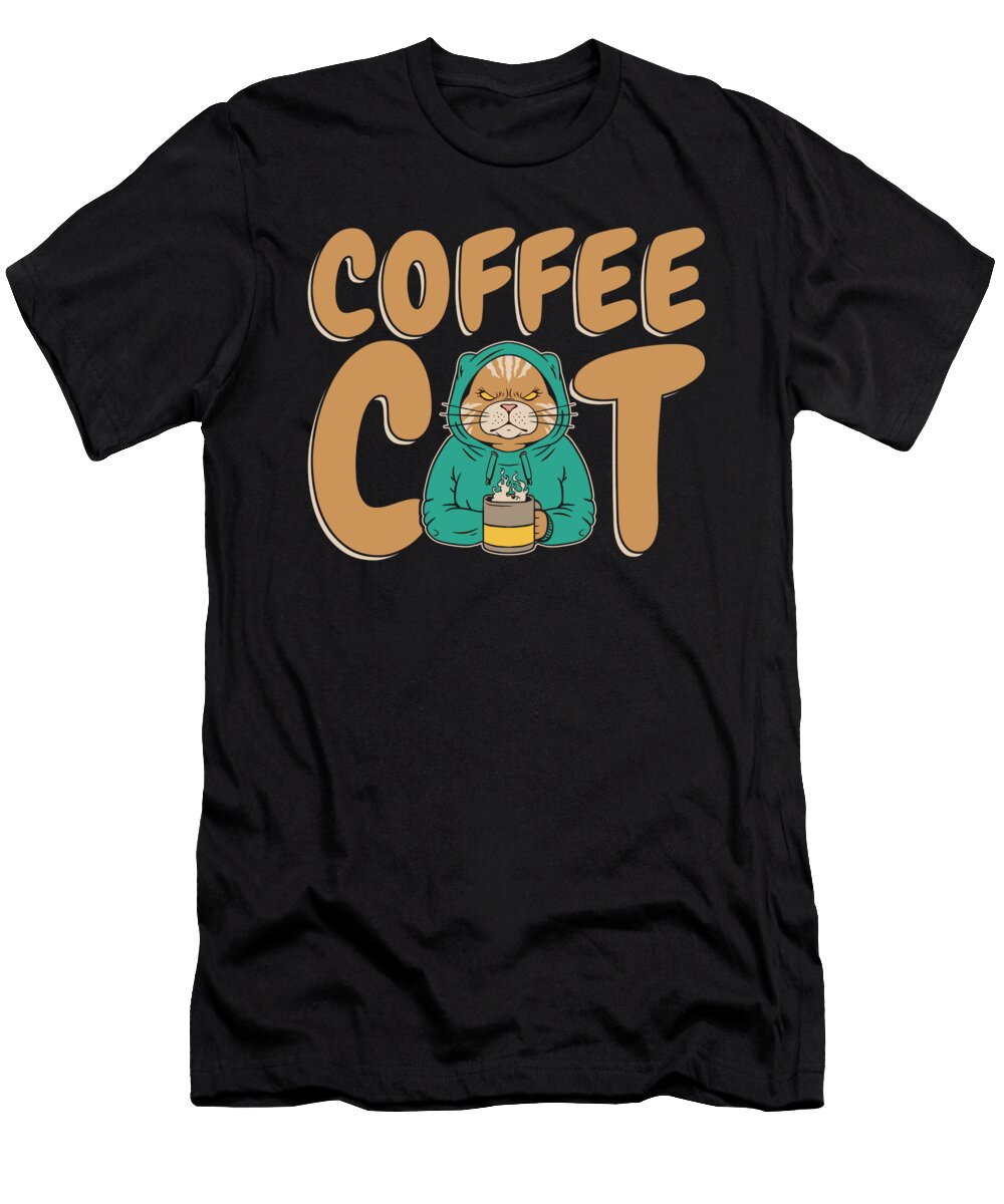 Coffee Cat Feline Roaster Cafe Barista Roasting Coffee Cat Crazy Squirrel T-Shirt
