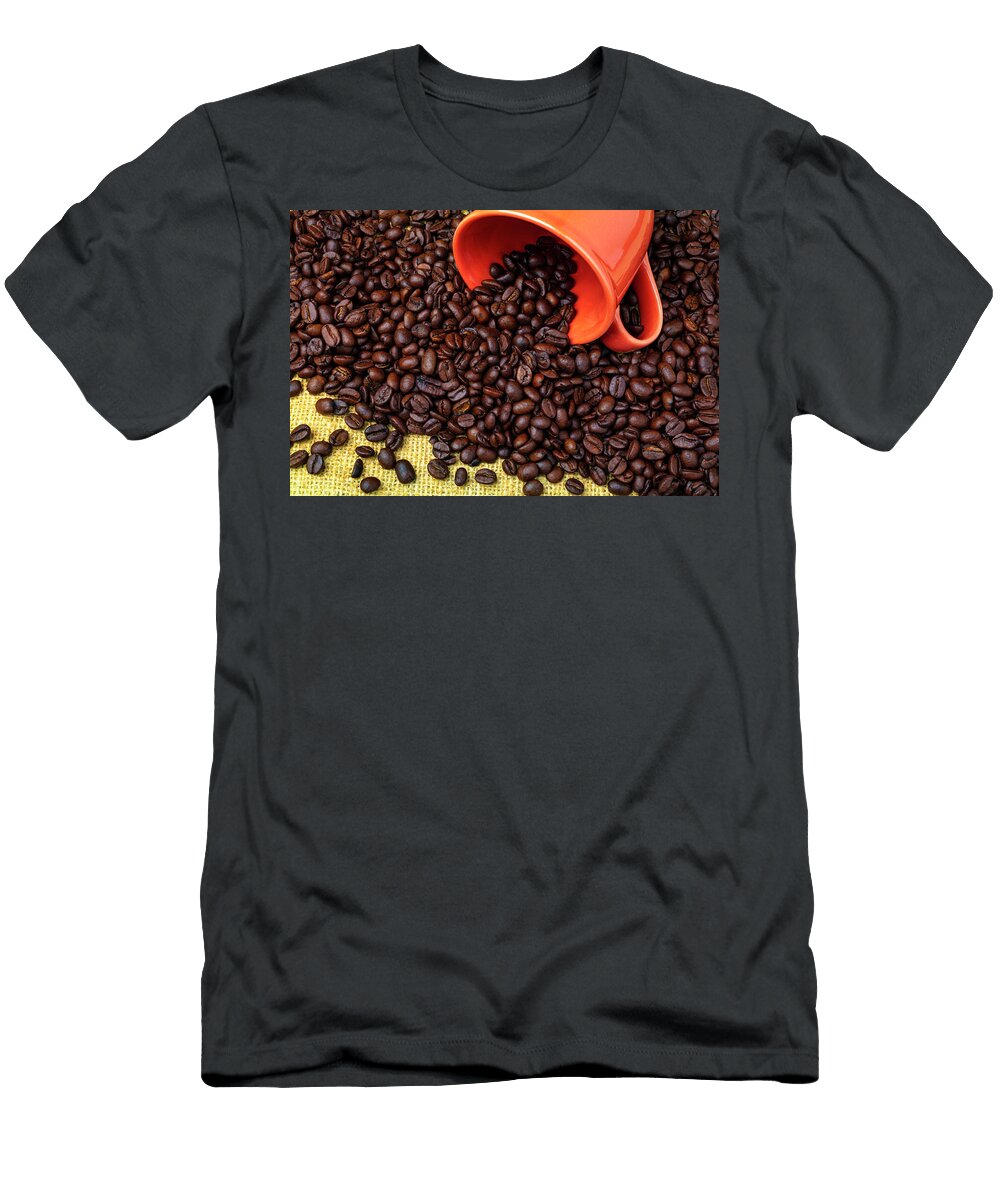 Coffee Cup Spilling Beans Garry Gay T-Shirt
