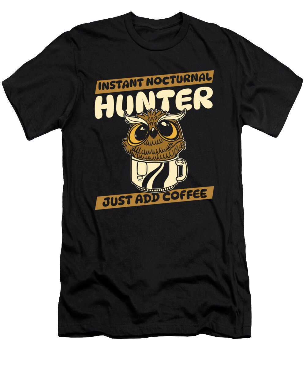 Coffee Cute Roaster Cafe Roasting Barista Coffee Owl Crazy Squirrel T-Shirt