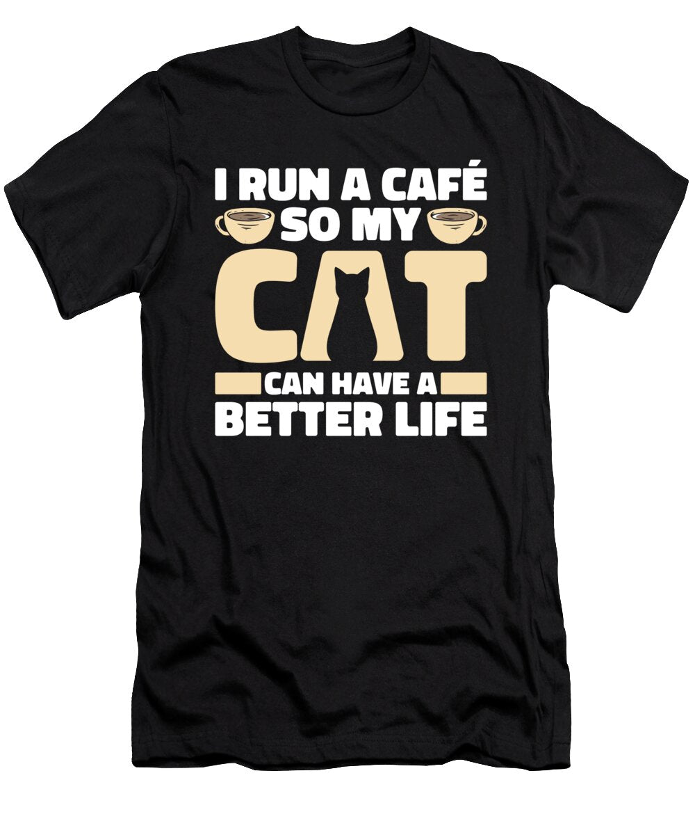 Coffee Feline Cafe Barista Roaster Roasting Coffee Cat Crazy Squirrel T-Shirt