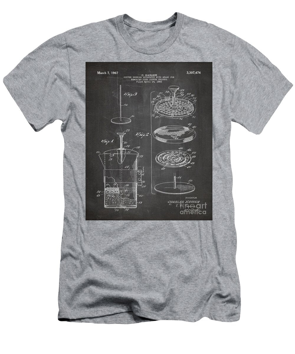 Coffee Filter Coffee Shop Coffee Filter Patent Coffee Shop Patent Coffee Filter Art Coffee Shop Patent Press T-Shirt