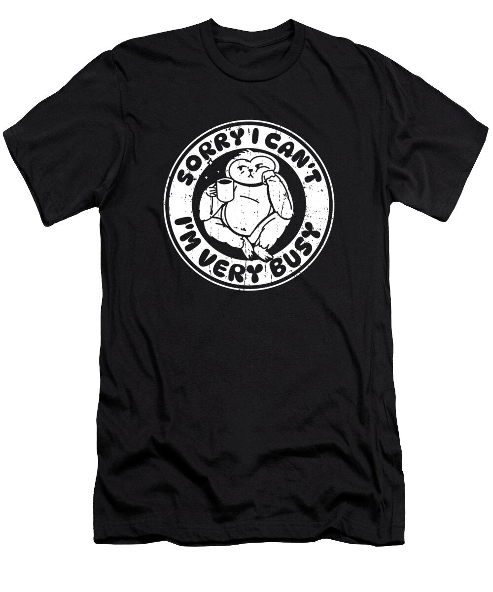 Coffee Funnny Roasting Barista Cafe Roaster Coffee Sloth Crazy Squirrel T-Shirt