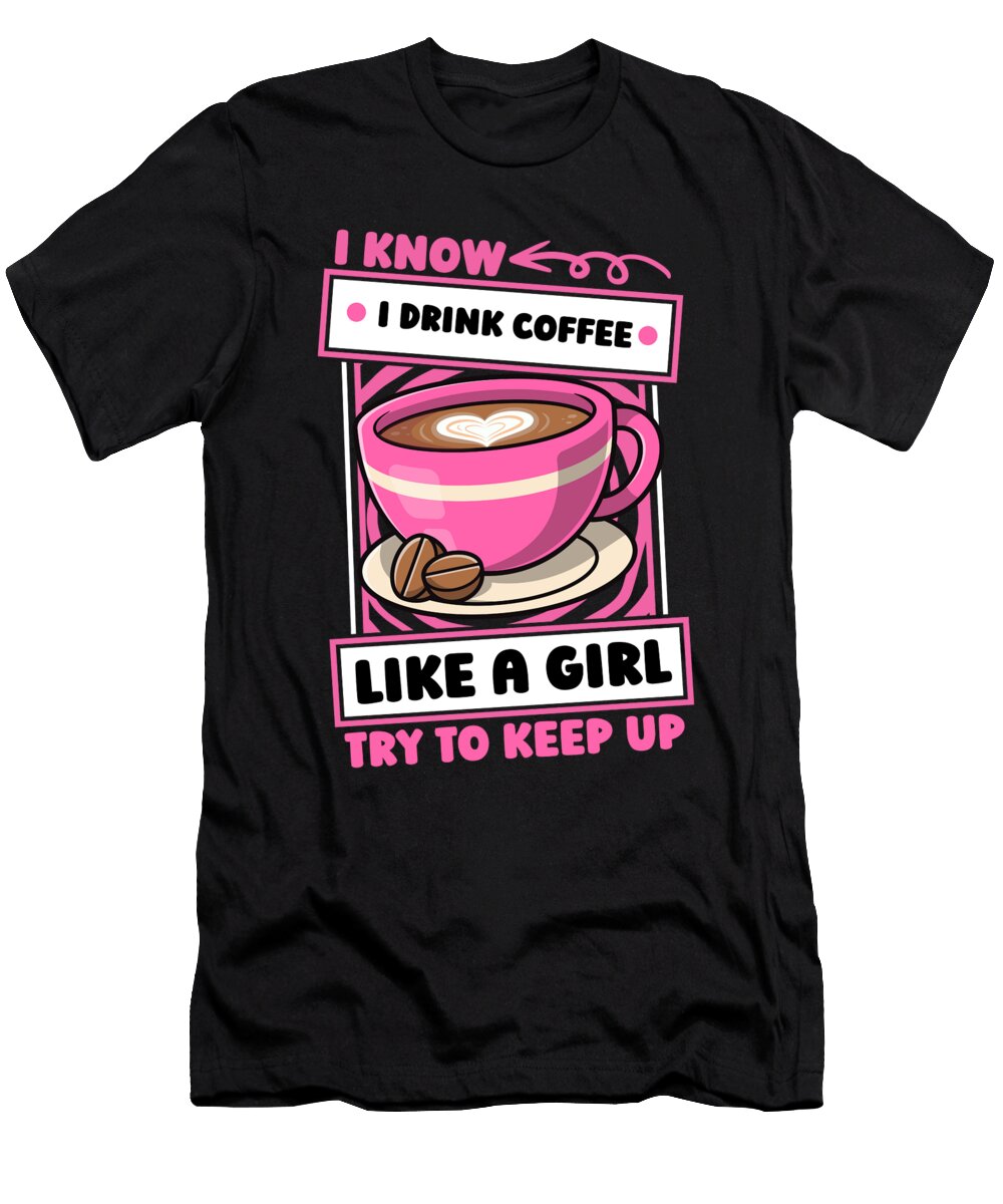 Coffee Girl Barista Cafe Roaster Roasting Coffee Crazy Squirrel T-Shirt
