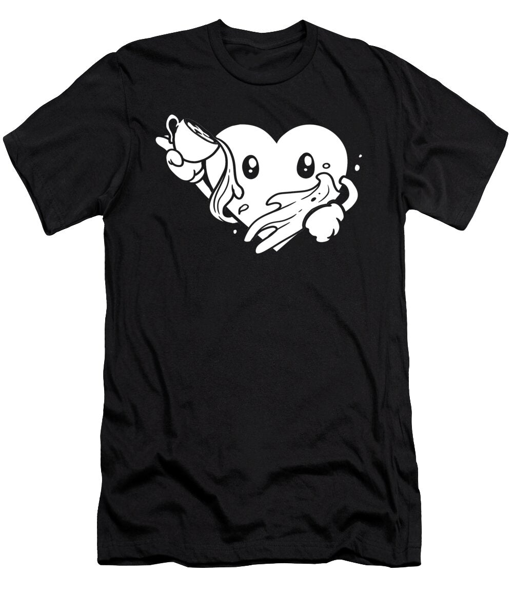 Coffee Heart Roasting Barista Cafe Roaster Coffee Crazy Squirrel T-Shirt