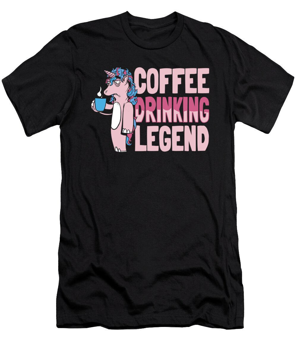 Coffee Legend Roaster Barista Cafe Roasting Coffee Unicorn Crazy Squirrel T-Shirt