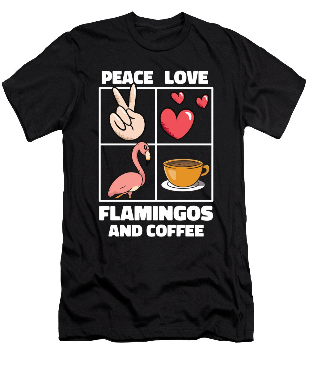 Coffee Love Roasting Cafe Barista Roaster Coffee Flamingo Crazy Squirrel T-Shirt