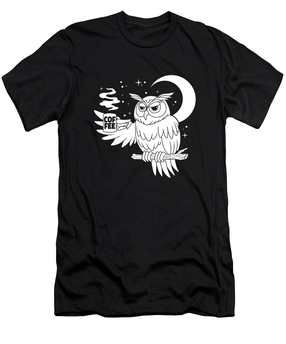 Coffee Owl Barista Cafe Roasting Roaster Coffee Crazy Squirrel T-Shirt