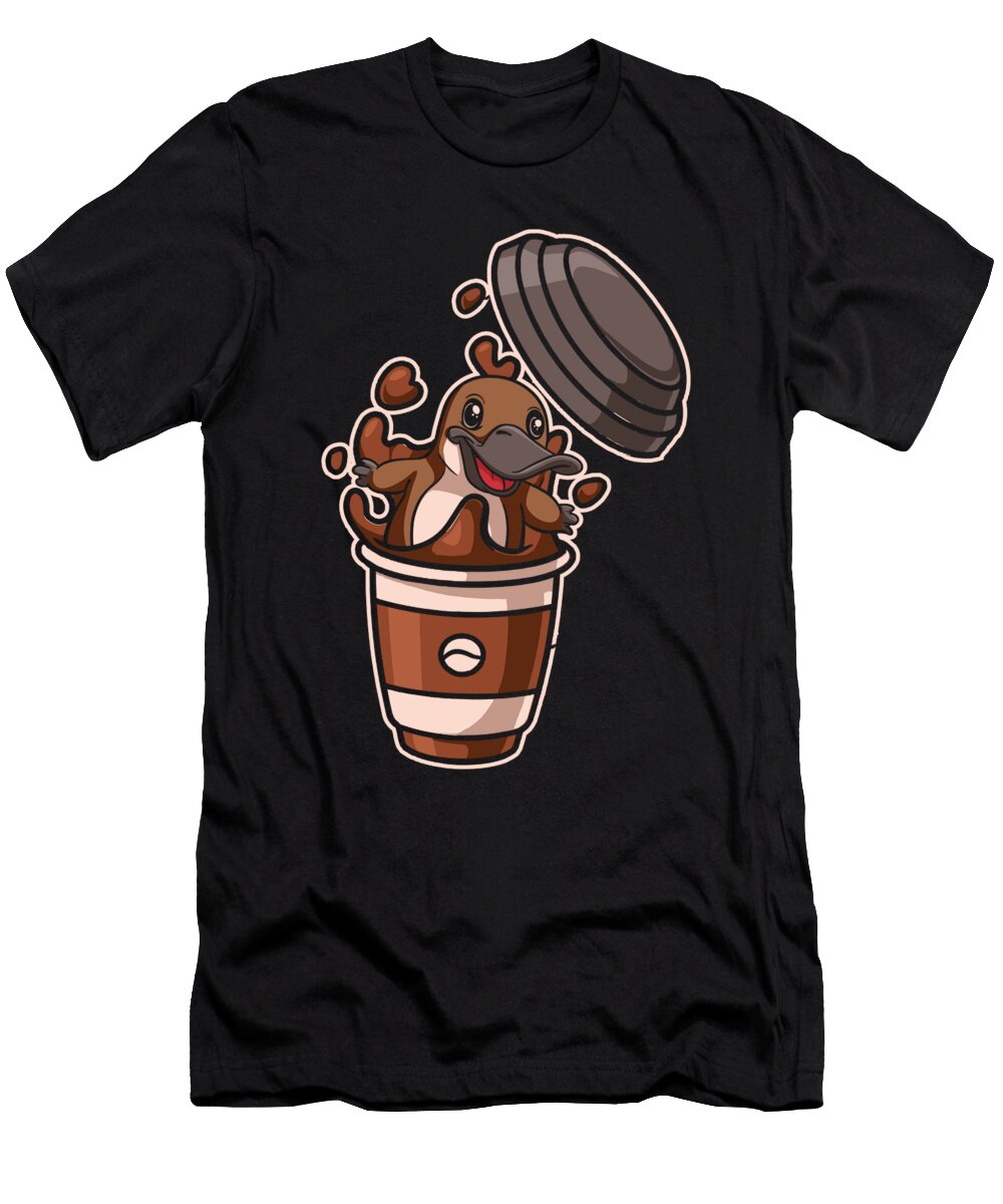 Coffee Platypus Roasting Roaster Cafe Barista Coffee Crazy Squirrel T-Shirt