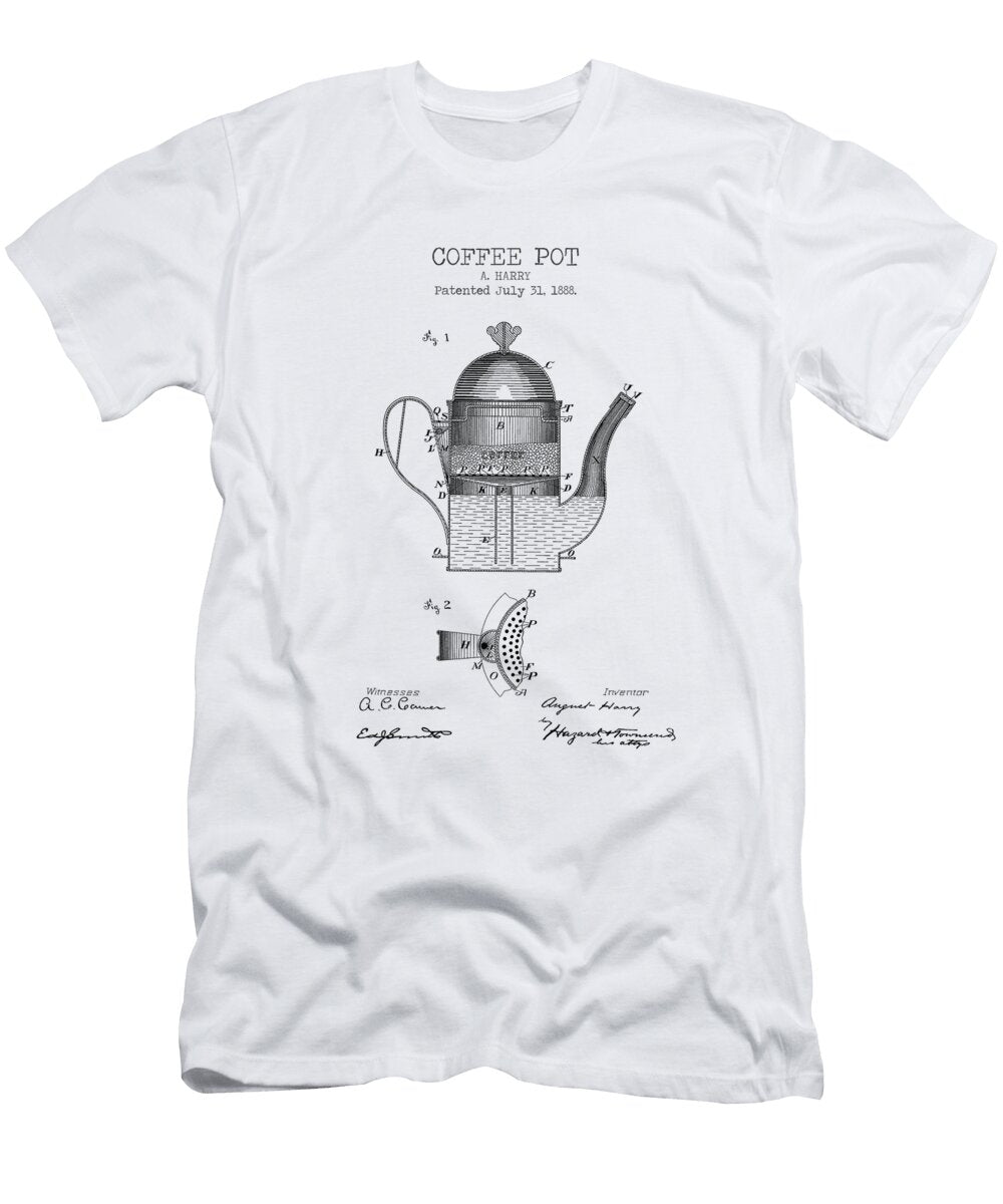 Coffee Pot Patent Denny H T-Shirt