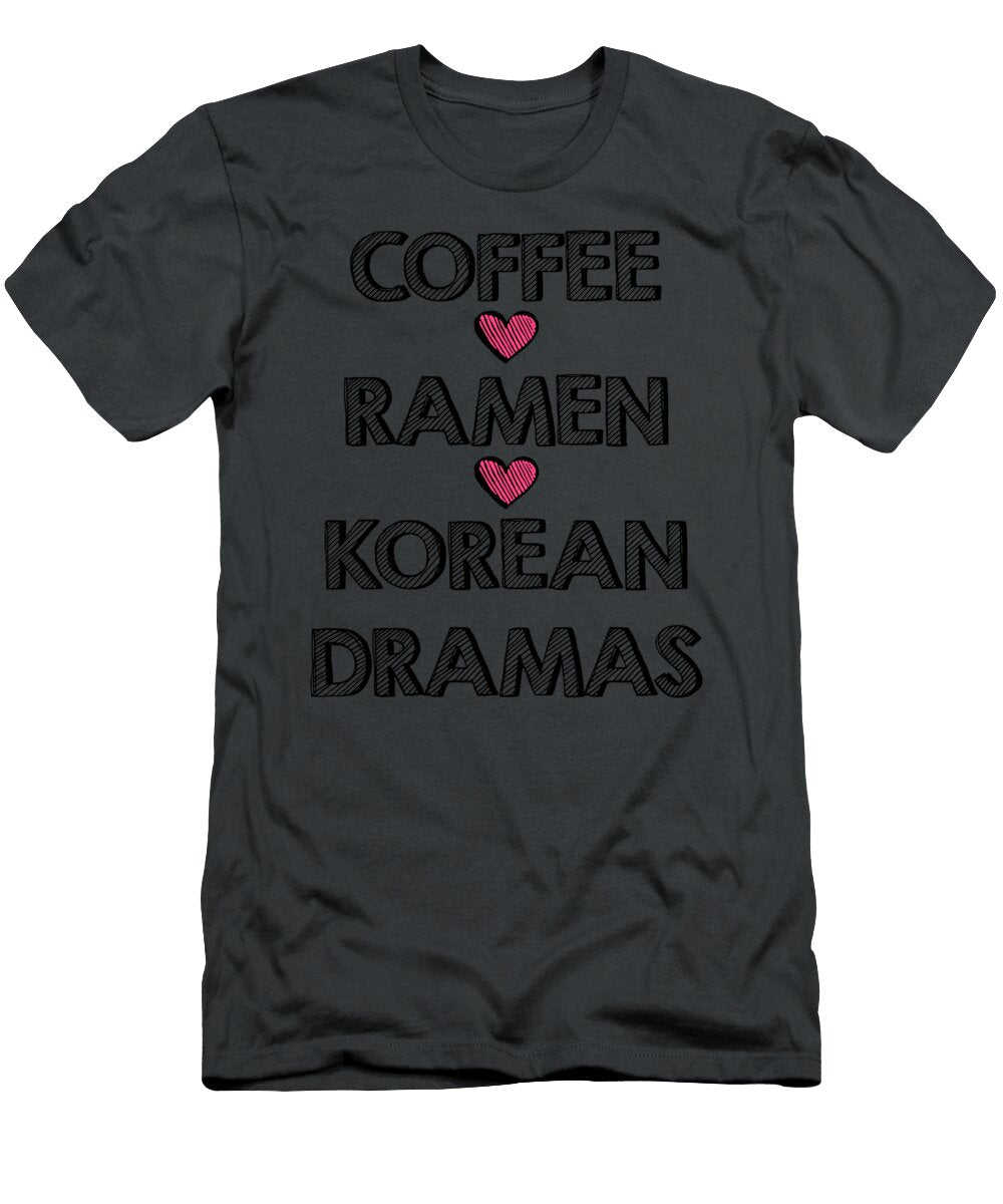 Coffee Ramen Korean Dramas 68 Vintage Men S for Women Classic Retro Graphic Hunter Miller T-Shirt