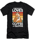 Coffee Retro Roasting Barista Cafe Roaster Coffee Sloth Crazy Squirrel T-Shirt
