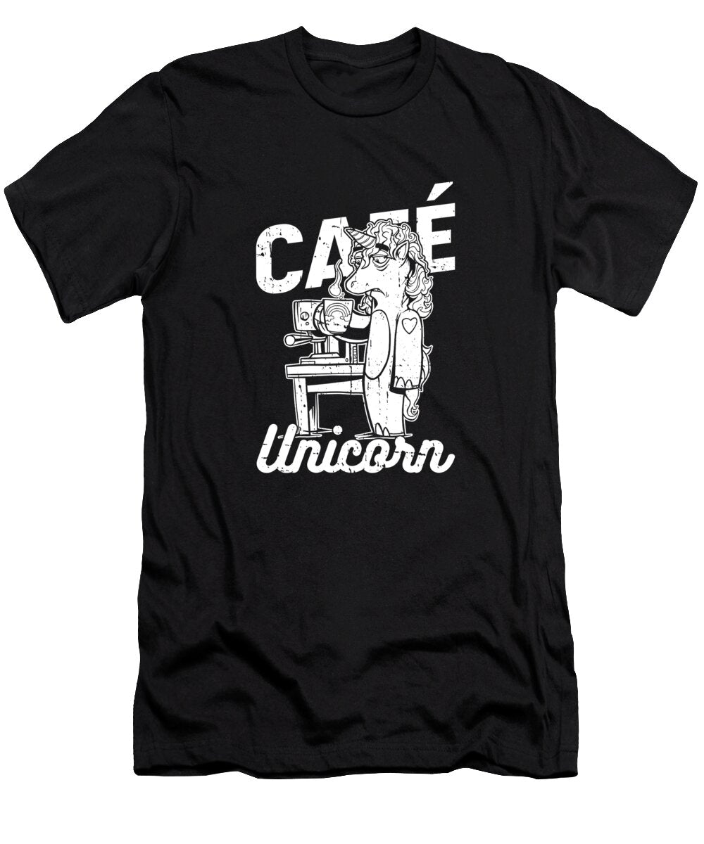 Coffee Roaster Cafe Barista Roasting Coffee Unicorn Crazy Squirrel T-Shirt