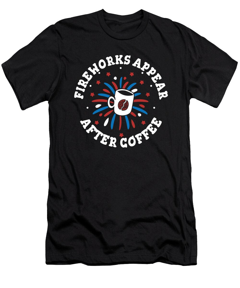 Coffee Roaster Cafe Roasting Barista Coffee 4th of July Crazy Squirrel T-Shirt