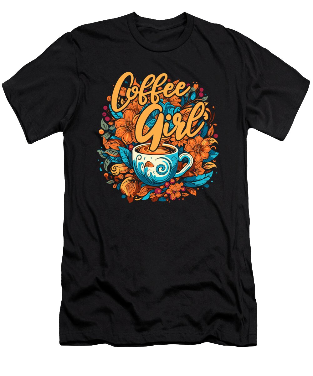 Coffee Roasting Barista Cafe Roaster Coffee Girl Crazy Squirrel T-Shirt