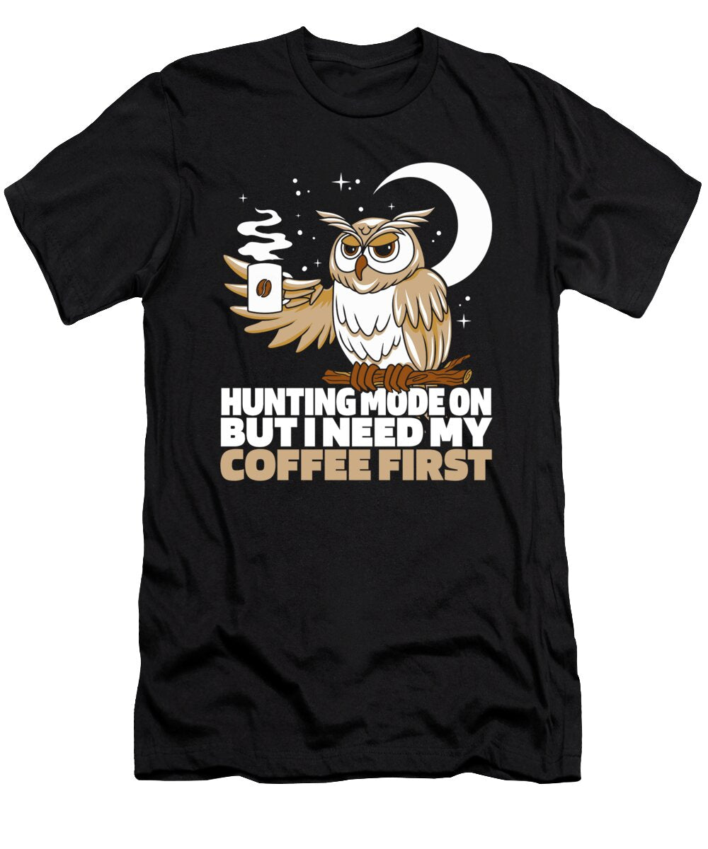 Coffee Roasting Barista Cafe Roaster Coffee Owl Crazy Squirrel T-Shirt