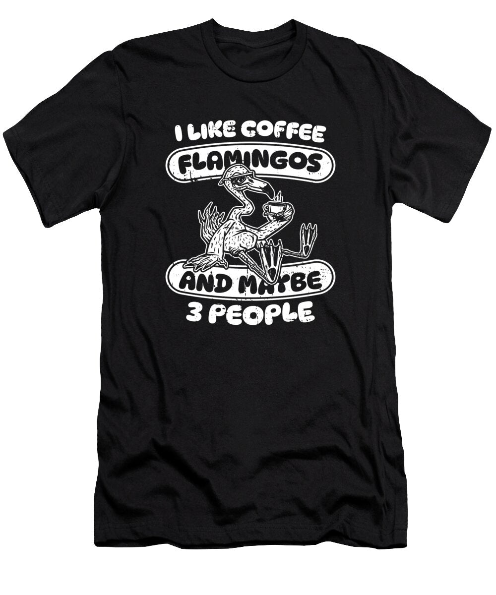 Coffee Roasting Cafe Barista Roaster Coffee Flamingo Crazy Squirrel T-Shirt