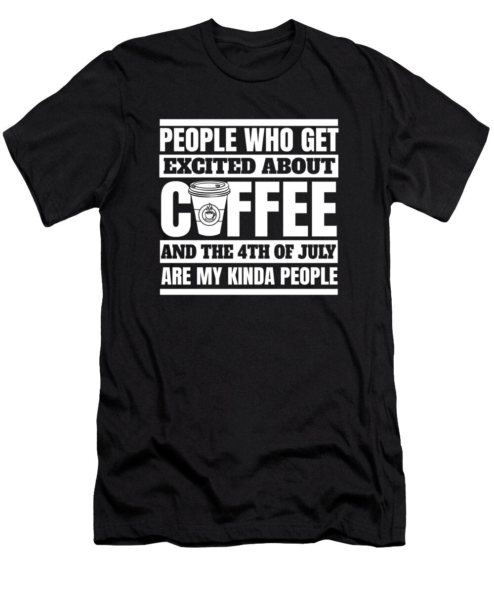 Coffee Roasting Roaster Barista Cafe Coffee 4th of July Crazy Squirrel T-Shirt
