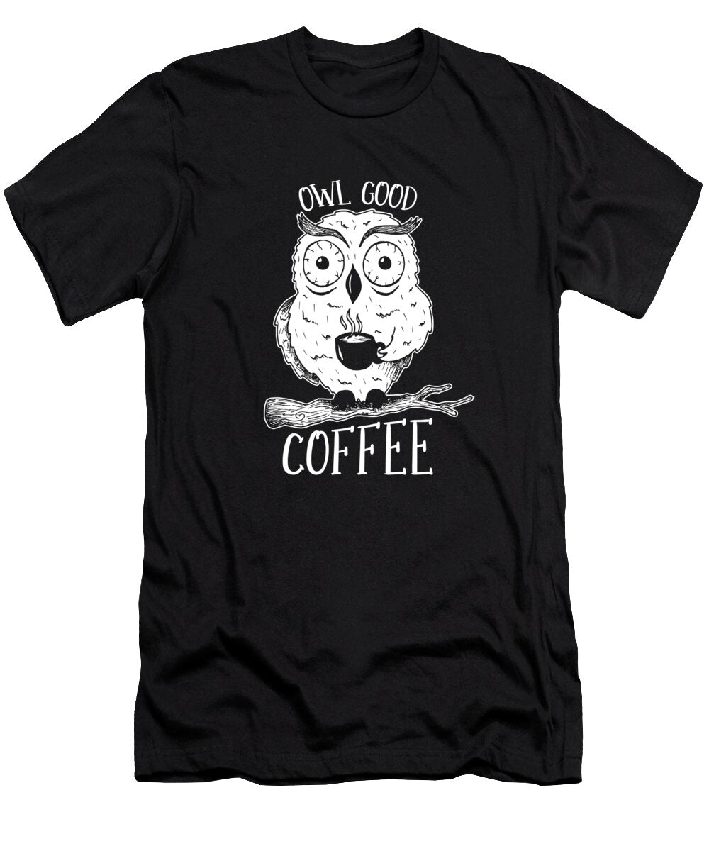 Coffee Roasting Roaster Cafe Barista Coffee Owl Crazy Squirrel T-Shirt