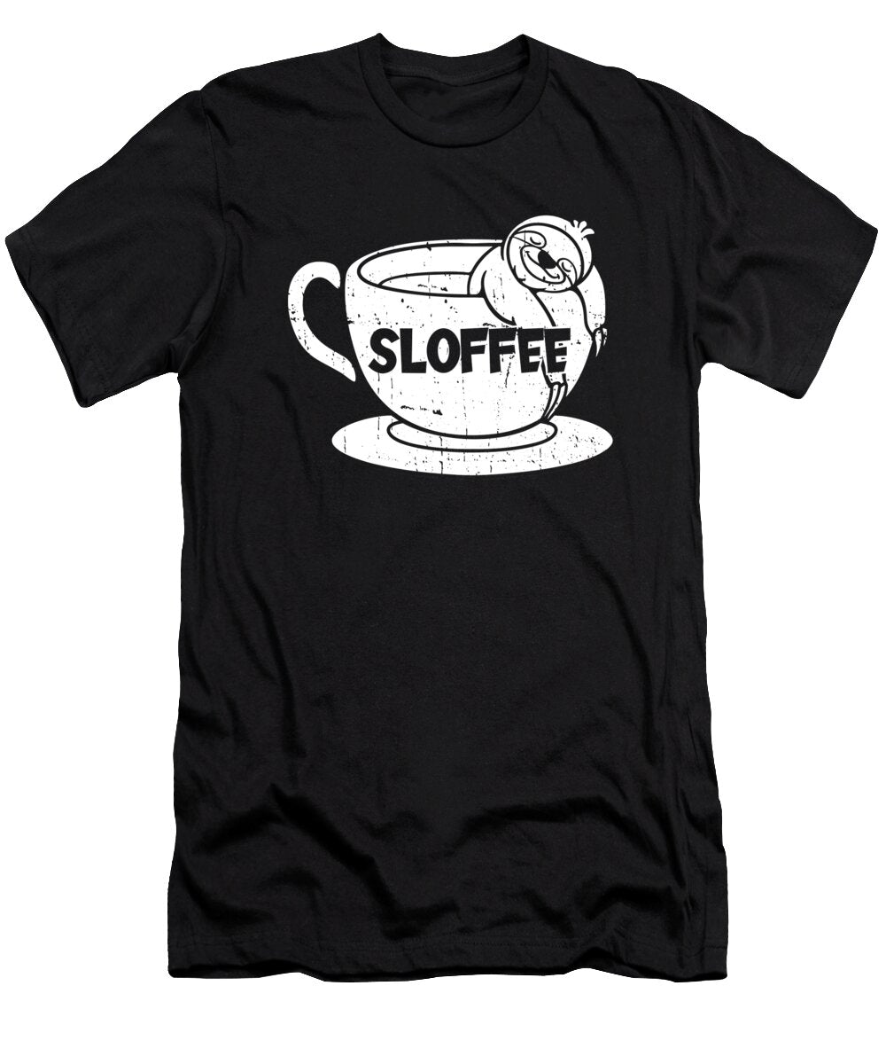 Coffee Sloth Barista Roasting Cafe Roaster Sloffee Crazy Squirrel T-Shirt