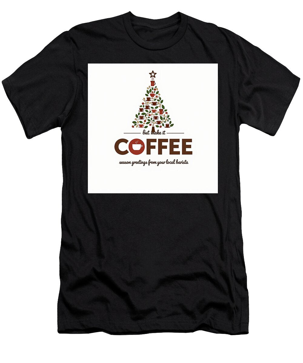 Coffee Themed Holiday Greeting Hinata Kakashi T-Shirt