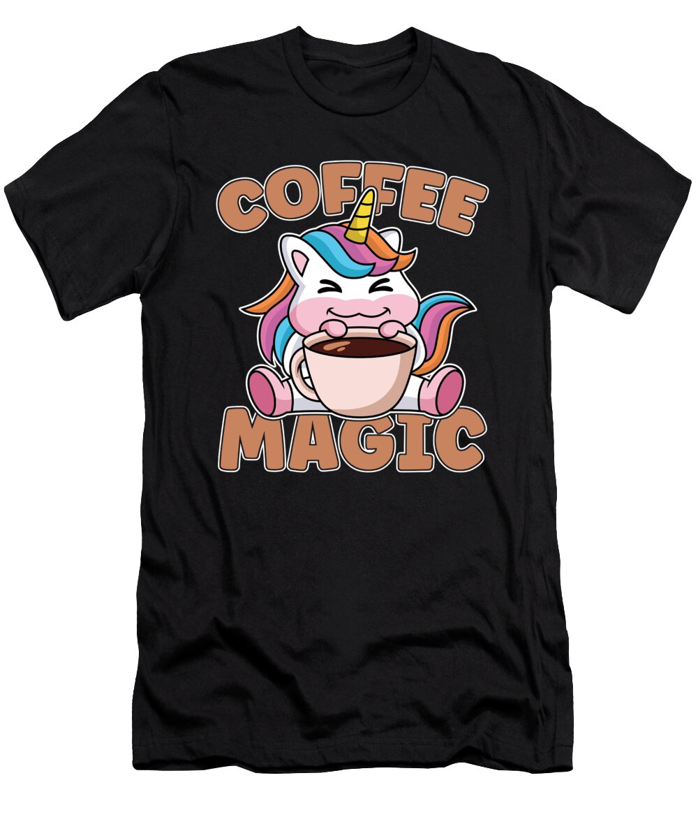Coffee Unicorn Barista Roasting Cafe Roaster Coffee Magic Crazy Squirrel T-Shirt