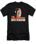 Coffee US Flag Cafe Roaster Roasting Coffee 4th of July Crazy Squirrel T-Shirt