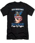 Coffee US Flag Roasting Cafe Barista Coffee 4th of July Crazy Squirrel T-Shirt