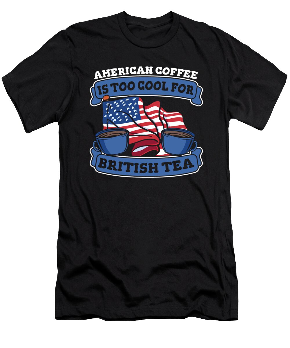 Coffee US Flag Roasting Roaster Barista Coffee 4th of July Crazy Squirrel T-Shirt