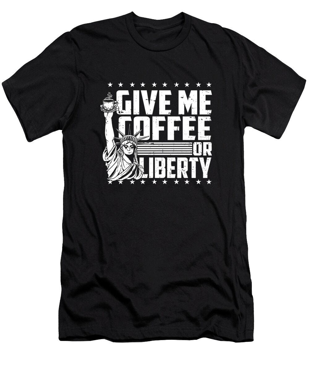 Coffee USA Cafe Roasting Roaster Barista Coffee 4th of July Crazy Squirrel T-Shirt