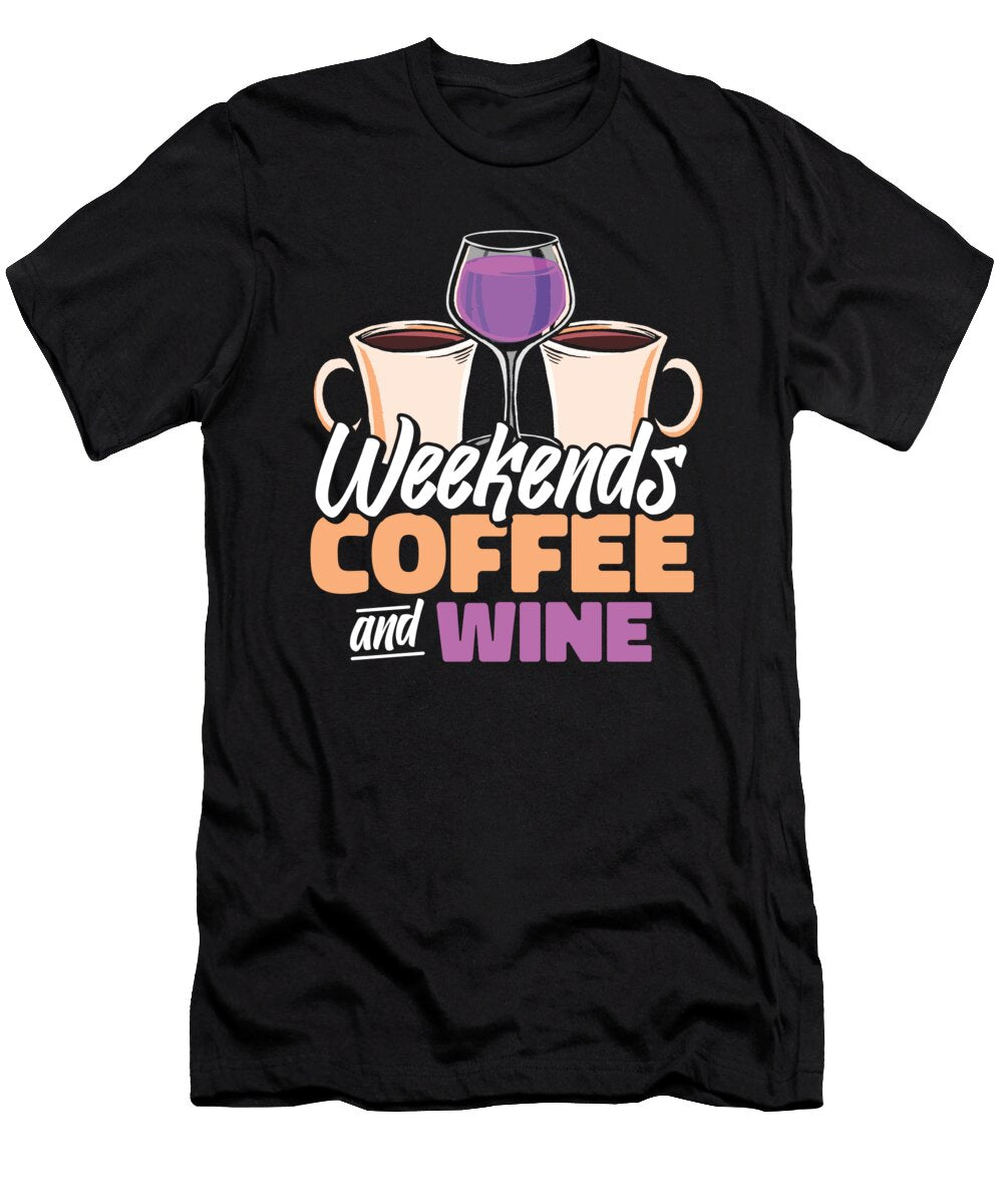 Coffee Weekend Barista Roasting Cafe Roaster Coffee Wine Crazy Squirrel T-Shirt