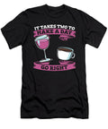 Coffee Wine Cafe It Takes Two to Make a Day Go Right Crazy Squirrel T-Shirt