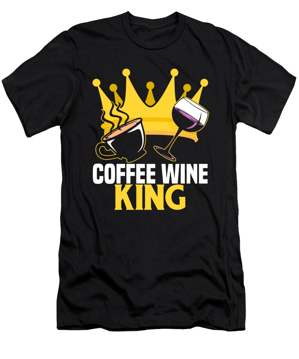 Coffee Wine King Cafe Roaster Barista Roasting Coffee Wine Crazy Squirrel T-Shirt